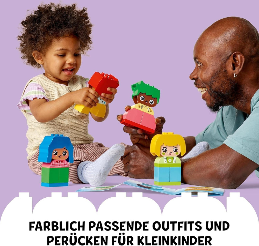 LEGO DUPLO Big Feelings, building stacking game with 23 colorful bricks and 4 figures, motor skills toy to promote the social and emotional development of young children from 18 months 10415 Building sets Beuche den LEGO-Store