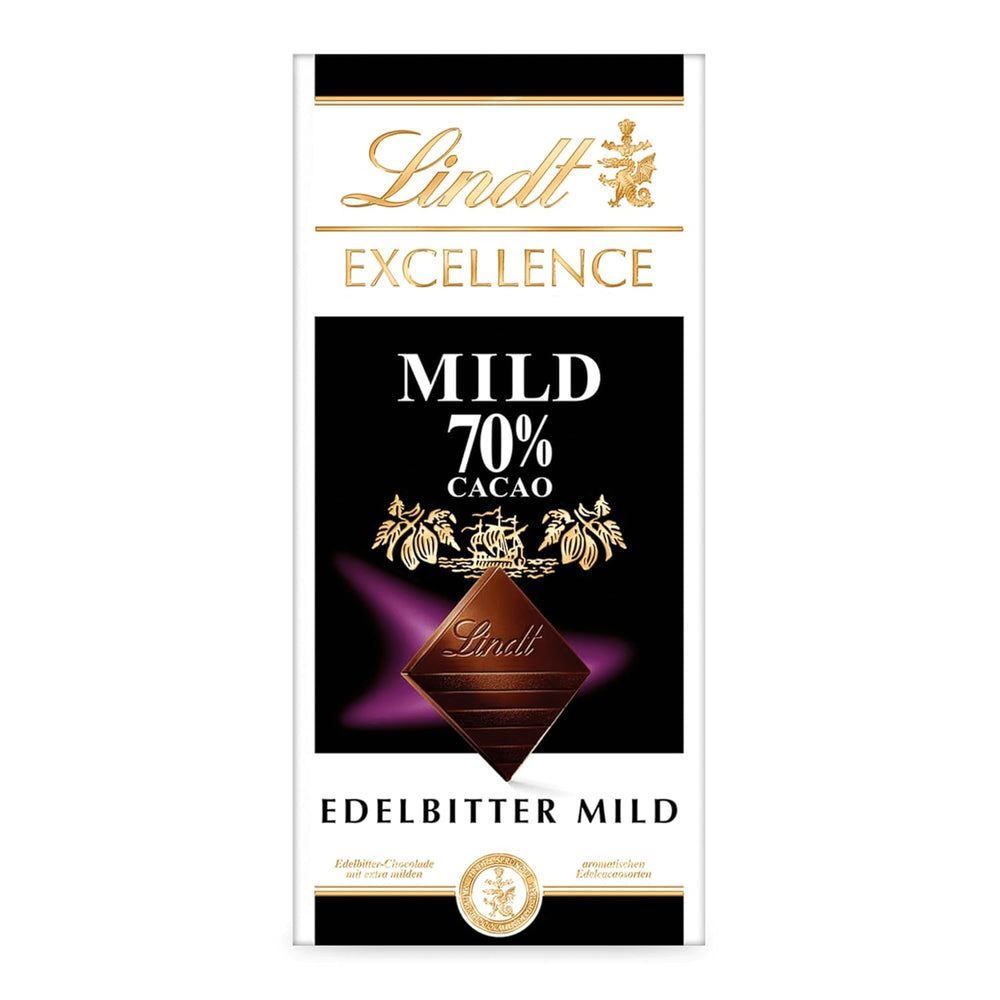 Lindt Chocolate | EXCELLENCE Mild Stick 70% | 100g | Mild dark chocolate with an intense cocoa flavor | Vegan chocolate bar