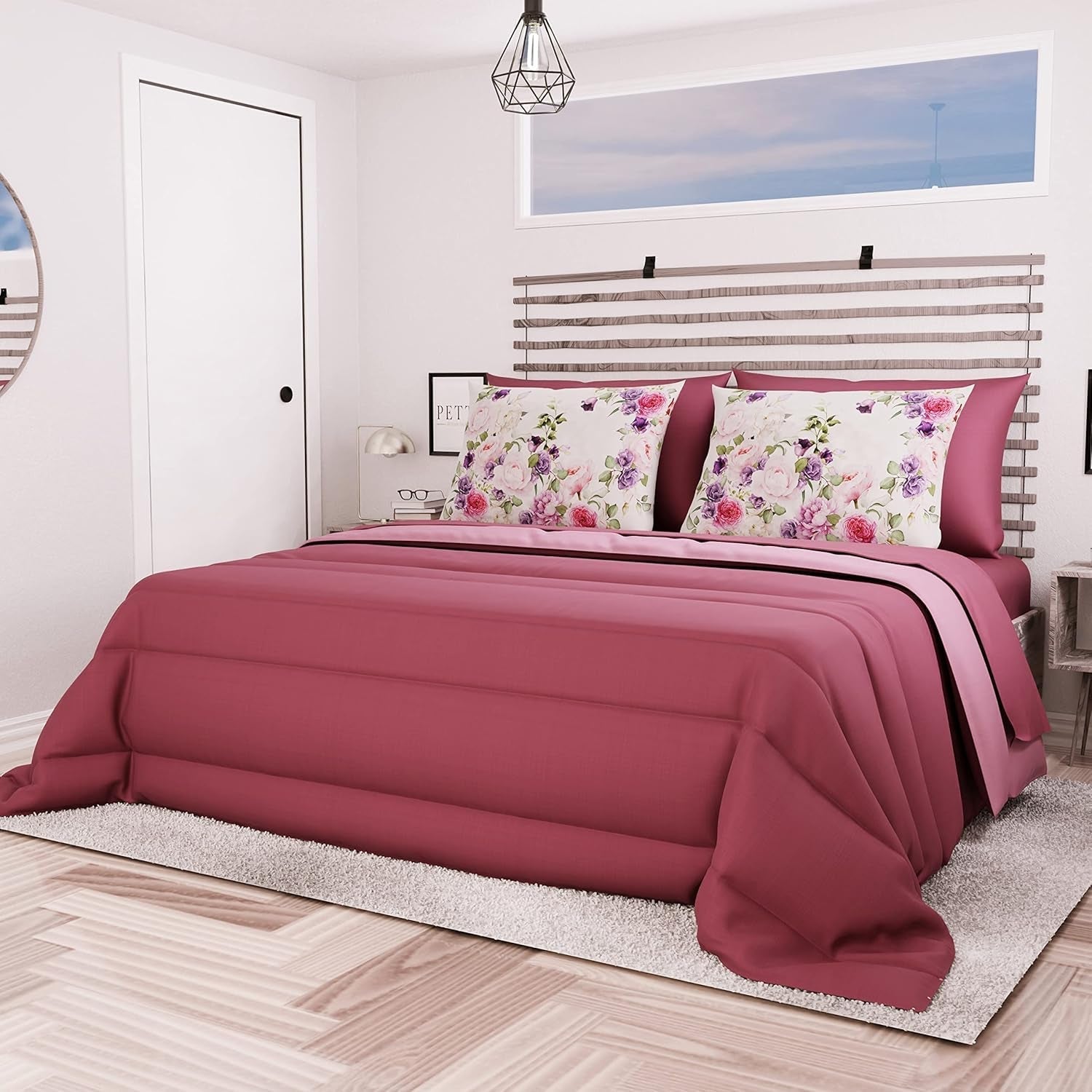 PETTI Artigiani Italiani - Winter quilt for double bed, maxi, monochrome, double-sided, white, gray, 100% Made in Italy Duvets and quilts Naty Shop Plum Bed size 100X200: [Quilt 170 X 260 Cm]