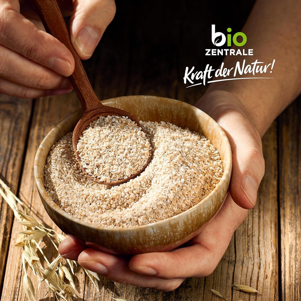 Biozentrale Bio Haferkleie 1Kg | Vorteilspack | Ballaststoffreiche Proteinquelle | Von Natur Aus Vegan | Aus EU Landwirtschaft | Zuckerarm Cereale Naty Shop