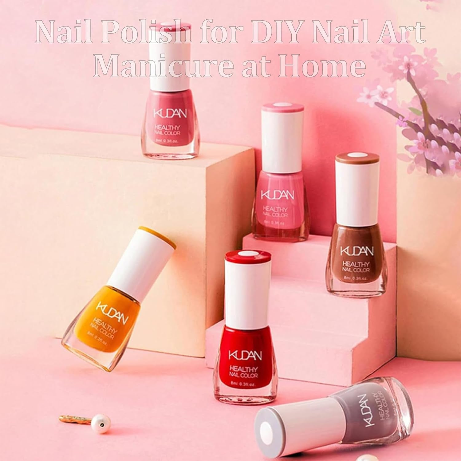 4 Piece Nail Polish Set - Quick Dry Long Lasting Water Based Nail Polish - DIY Nail Design Nail Polish (Nude Normal Style 4 Piece Set)