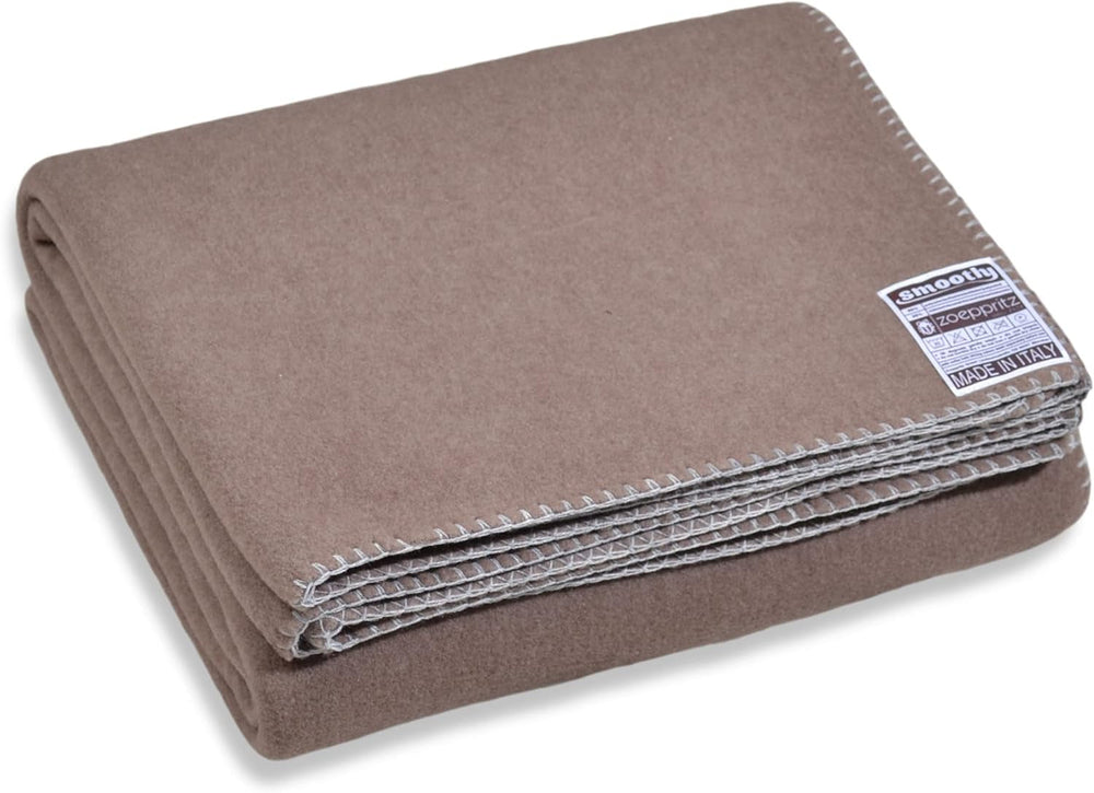 Zoeppritz since 1828 Smoothy fleece blanket - Fluffy comfortable polar fleece blanket - Vegan - 140X190Cm - 010 Off-White, 010 Offwhite Zoeppritz Since 1828 840 Smoke 140X190Cm