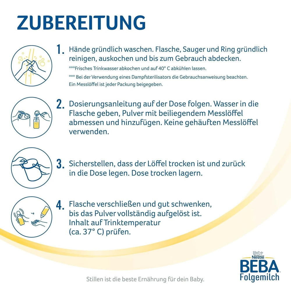 Nestle BEBA 2 Follow-on milk powder after 6 months, with complex 5 HMO, lactose only, without palm oil, pack of 3 (3 X 800G) Mother and Child Naty Shop