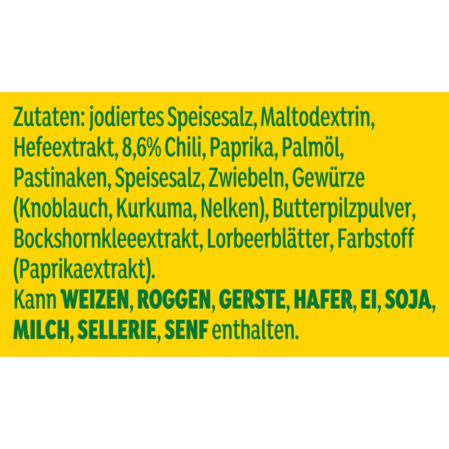 Knorr Würzmischung Chili Flavored for quick dishes to season and season potatoes, pasta, vegetables and more 90 g