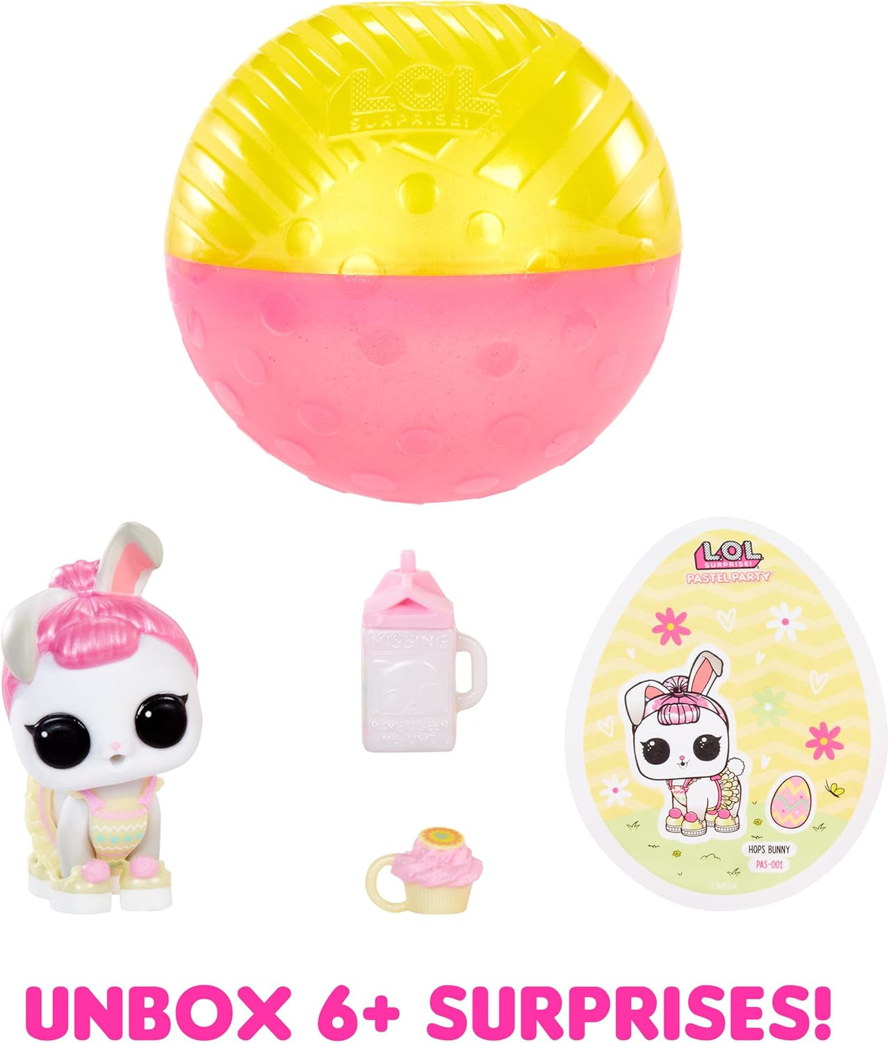 L.O.L. Surprise! Pastel Party Hops Tot - 1 păpușă ediție specială cu 6 surprize, inclusiv modă și accesorii magice de primăvară, două păpuși de colecționat, pentru copii de la 4 ani în sus Papusi Naty Shop