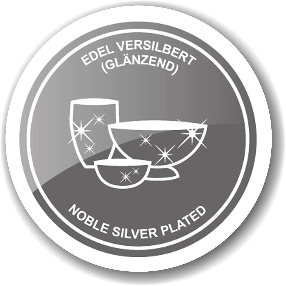 Borcan de dulceață de rață EDZARD (Ø 10 cm) din argint și sticlă - Cutie și lingură - Bol, recipient pentru zahăr, brânză - Borcan de dulceață cu capac, depozitare cu capac, cutie cu încuietoare cadou