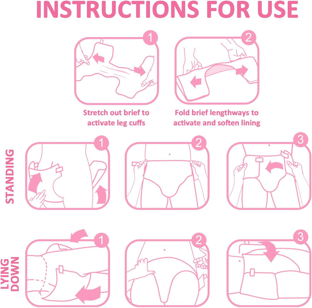 Adult Printed Diapers 5500-5800ml 2 Pack - Blushing Baby (M)