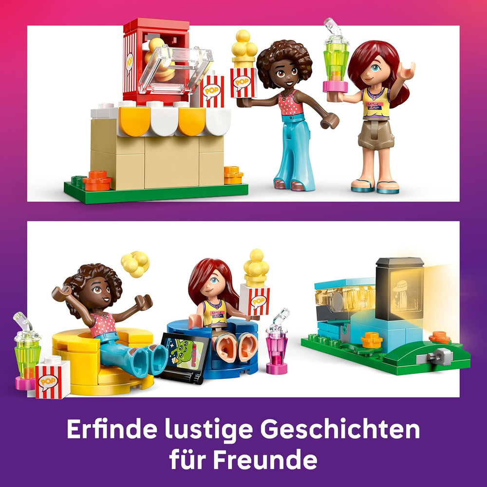 LEGO Friends Friendship Movie Night Toy for 6+ Year Old Girls - incl. 2 Mini Dolls, a Screen and a Light Brick Projector - Creative Building Set - 42642