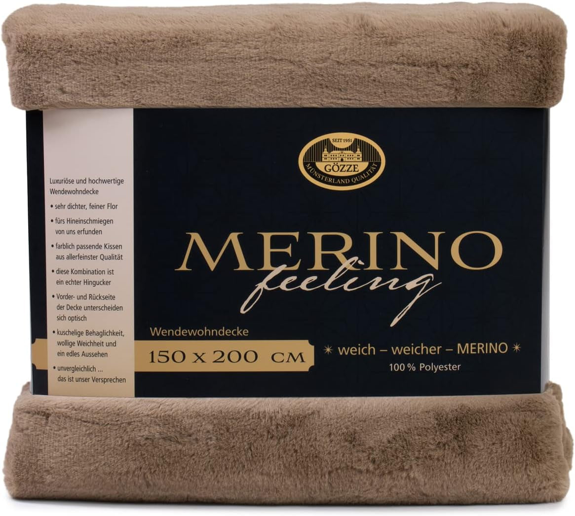 Gözze - Comfortable Blanket, Reversible, High Density 600 G/M², 150 X 200 Cm - Dark Green Beds and Blankets Besuche den GÃ¶zze-Store Taupe 150 X 200 Cm