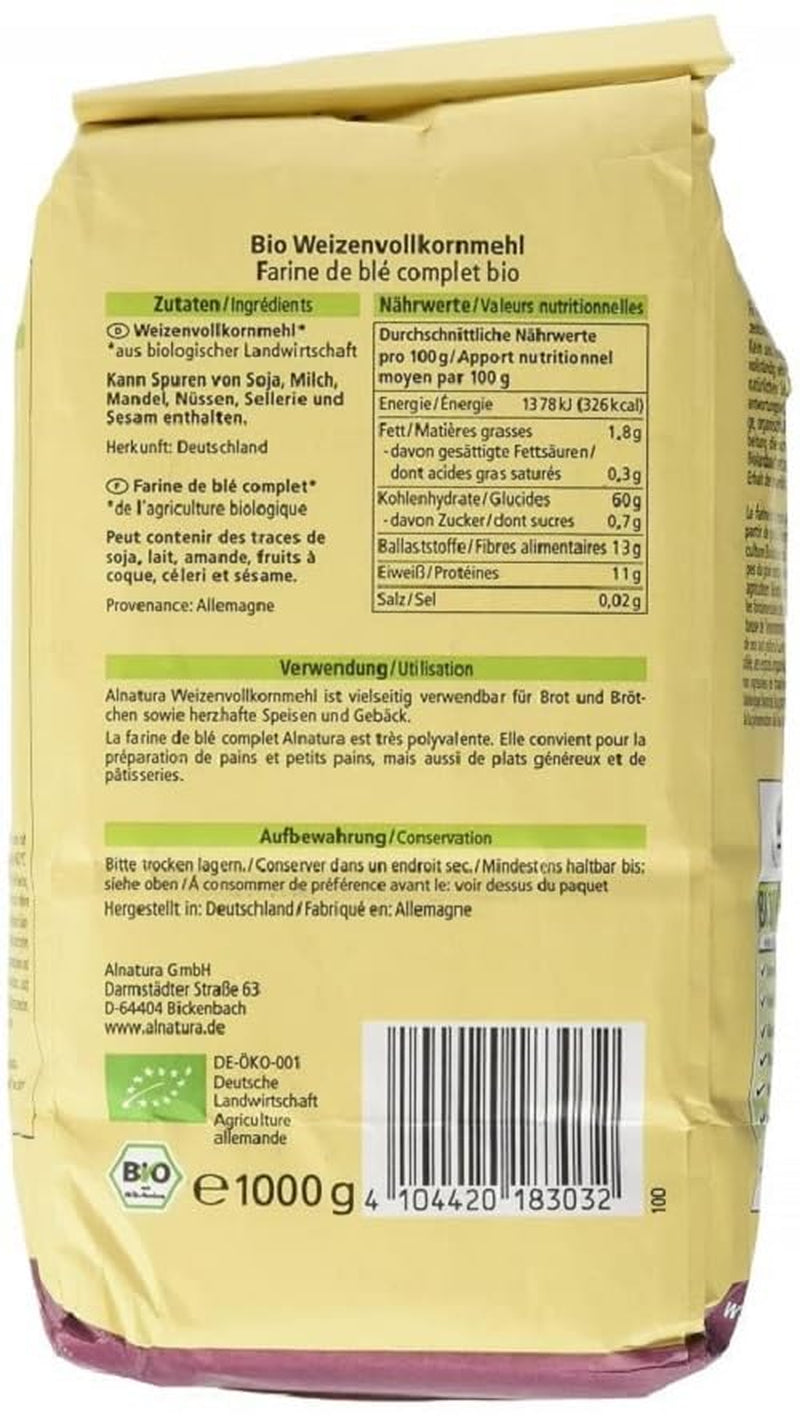 Făină integrală organică, 1 kg