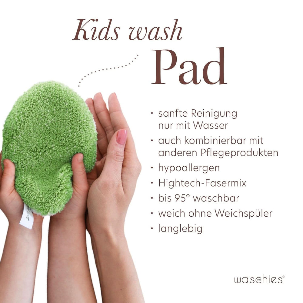 Waschies KIDS baby and child wash pads, for cleaning with water only, reusable Mother and Child Naty Shop