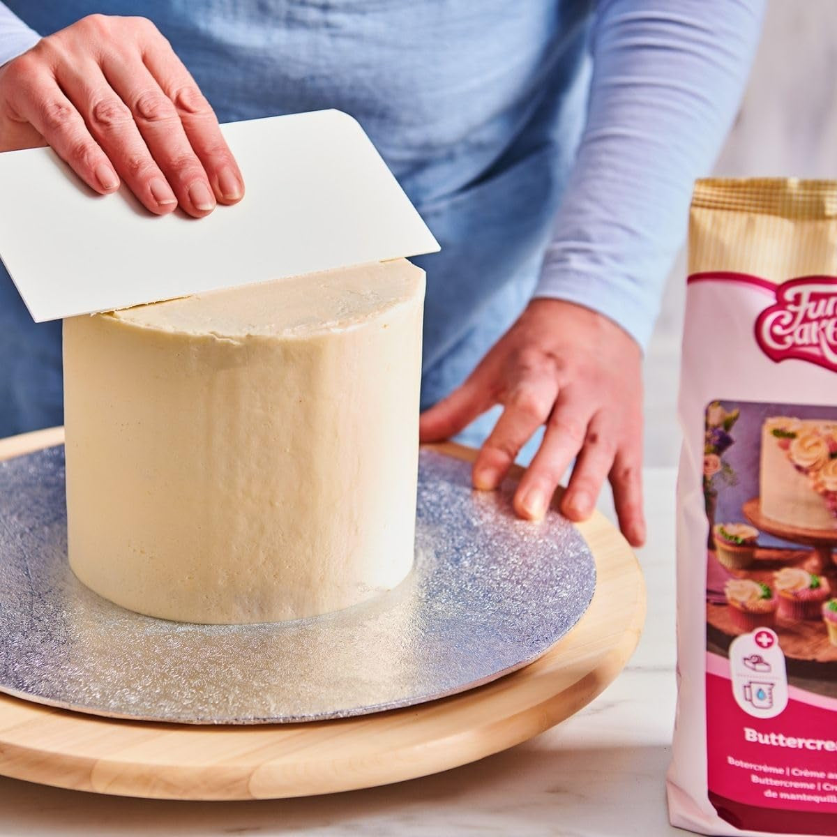 Funcakes Mix Für Buttercreme: Einfach Zu Berübenen, Cremig, Perfekt Zum Dekorieren, Abdecken Und Füllen Von Kuchen, Belag Auf Cupcakes, Halal., 1 Kg Mix for baking and cooking Naty Shop