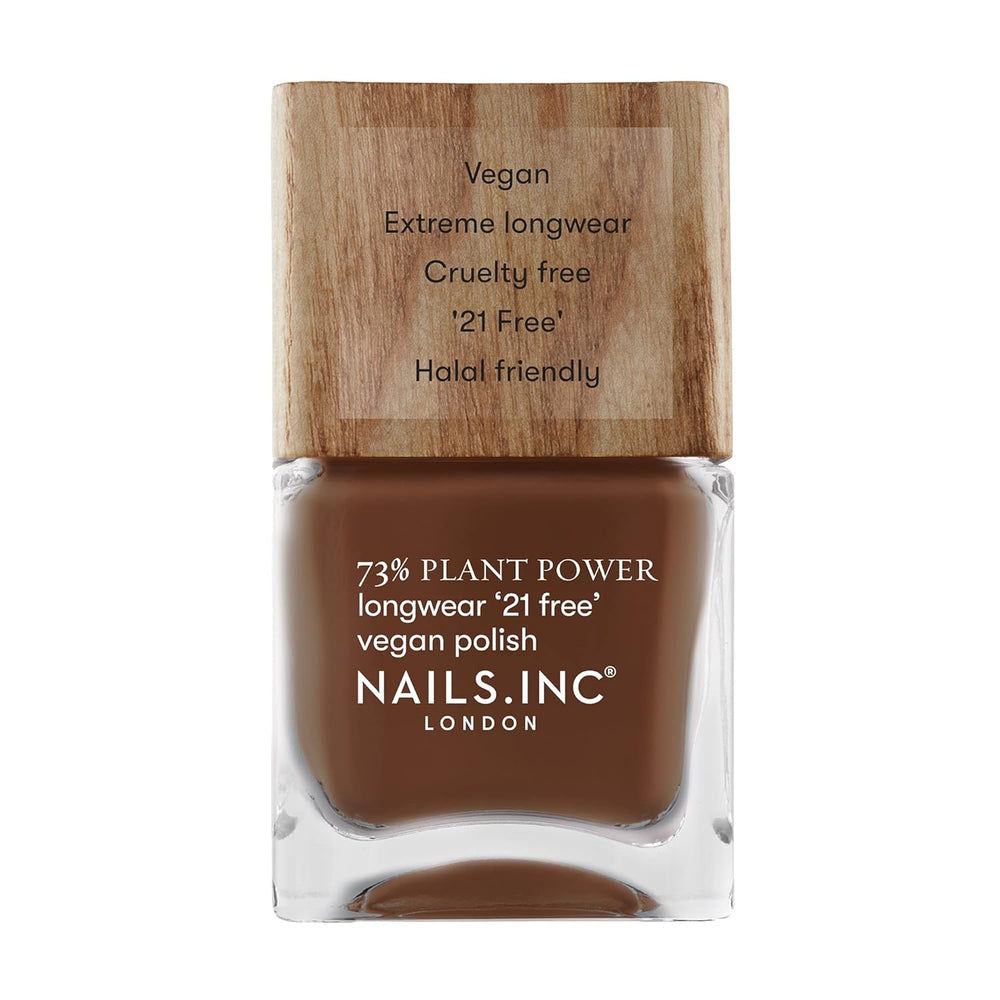 Nails Inc - GLOWING SOMEWHERE Plant Power Vegan Nail Polish - 73% Plant Based, 100% Vegan and Cruelty Free - Perfect Manicure, Sparkling Pearl - For Eco-Friendly Nail Art