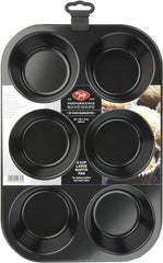 Tala Performance Muffin-Blech, 6 Löcher, Jumbo-Größe, Karbonstahl Von Professioneller Stärke, Mit Antihaftender Eclipse-Beschichtung, Schwarz Molds and baking trays Naty Shop Form Für 6 Große Muffins