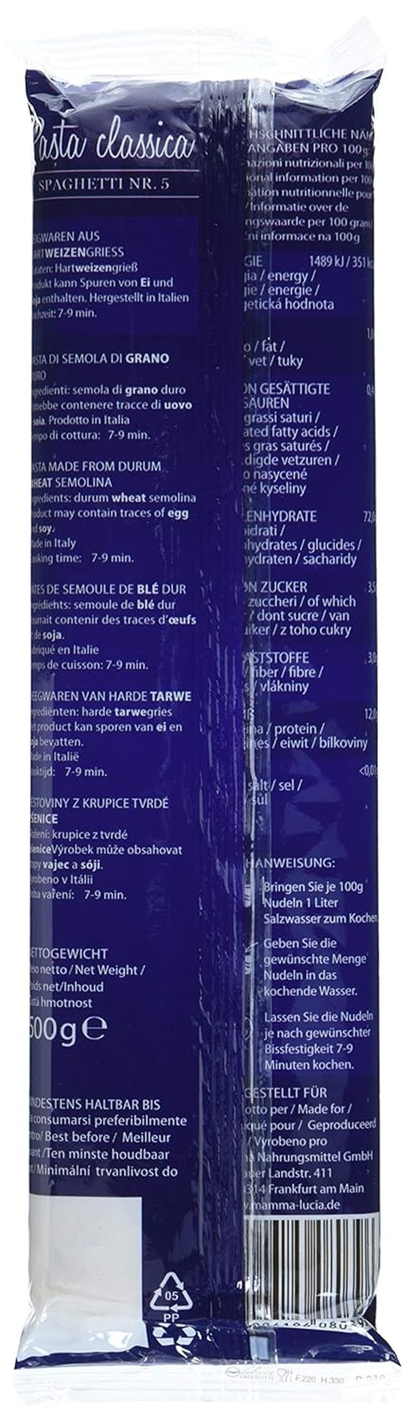 Paste Spaghete Nr. 5, pachet de 20 (20 x 500 g)