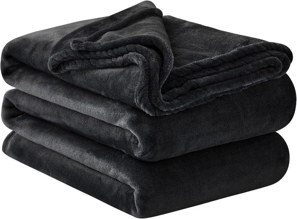 Aisbo Cuddly Blanket Fluffy Blanket Grey - Fleece Blanket 150X200 Cm XL Warm Sofa Blanket, Cosy Living Blanket Light Grey Soft As Living Room Blanket Couch Blanket For Winter Paturi si Cuverturi Besuche den Aisbo-Store Negru 220 X 240 Cm