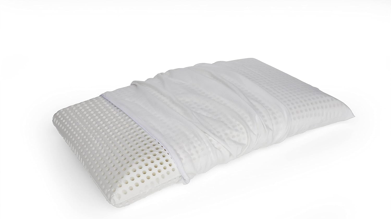 Talamo Italia Set de 2 perne pentru pat, 100% Made in Italy, pernă detașabilă "săpun" din spumă de memorie perforată, hipoalergenică și respirabilă, 70X40Xh16 Cm Perne standard Naty Shop Altezza 12 Copertă inclusă Singolo