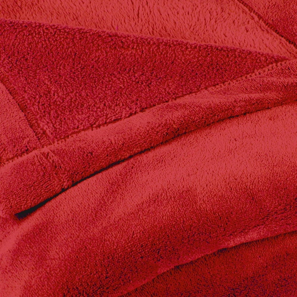 Celinatex fluffy blanket XXL 220 X 240 Cm red sofa blanket warm blanket soft microfiber Fleece Oeko-Tex Montreal Beds and Covers Besuche den CelinaTex-Store