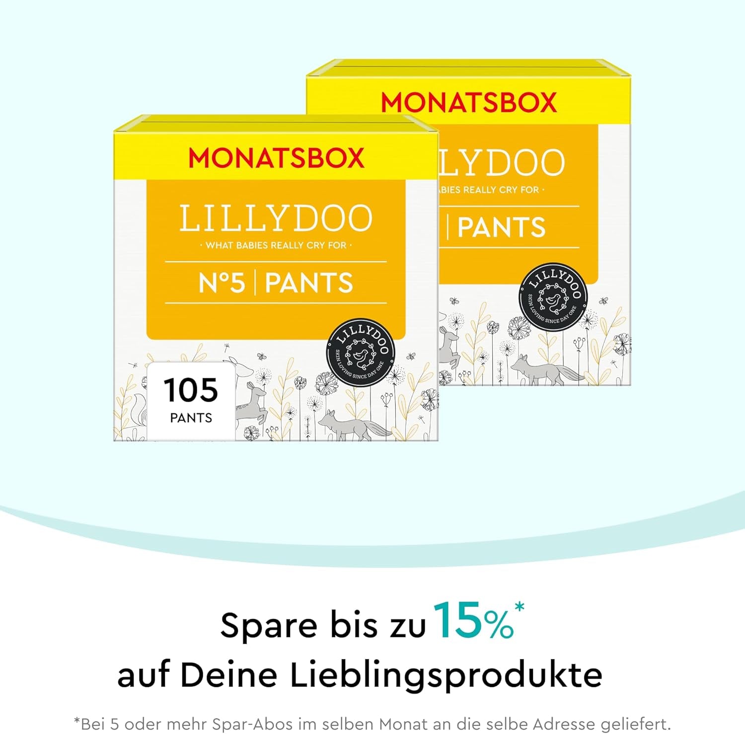 LILLYDOO Skin Friendly Pants Size 5 (12-17kg) Monthly Box (105 Pieces)