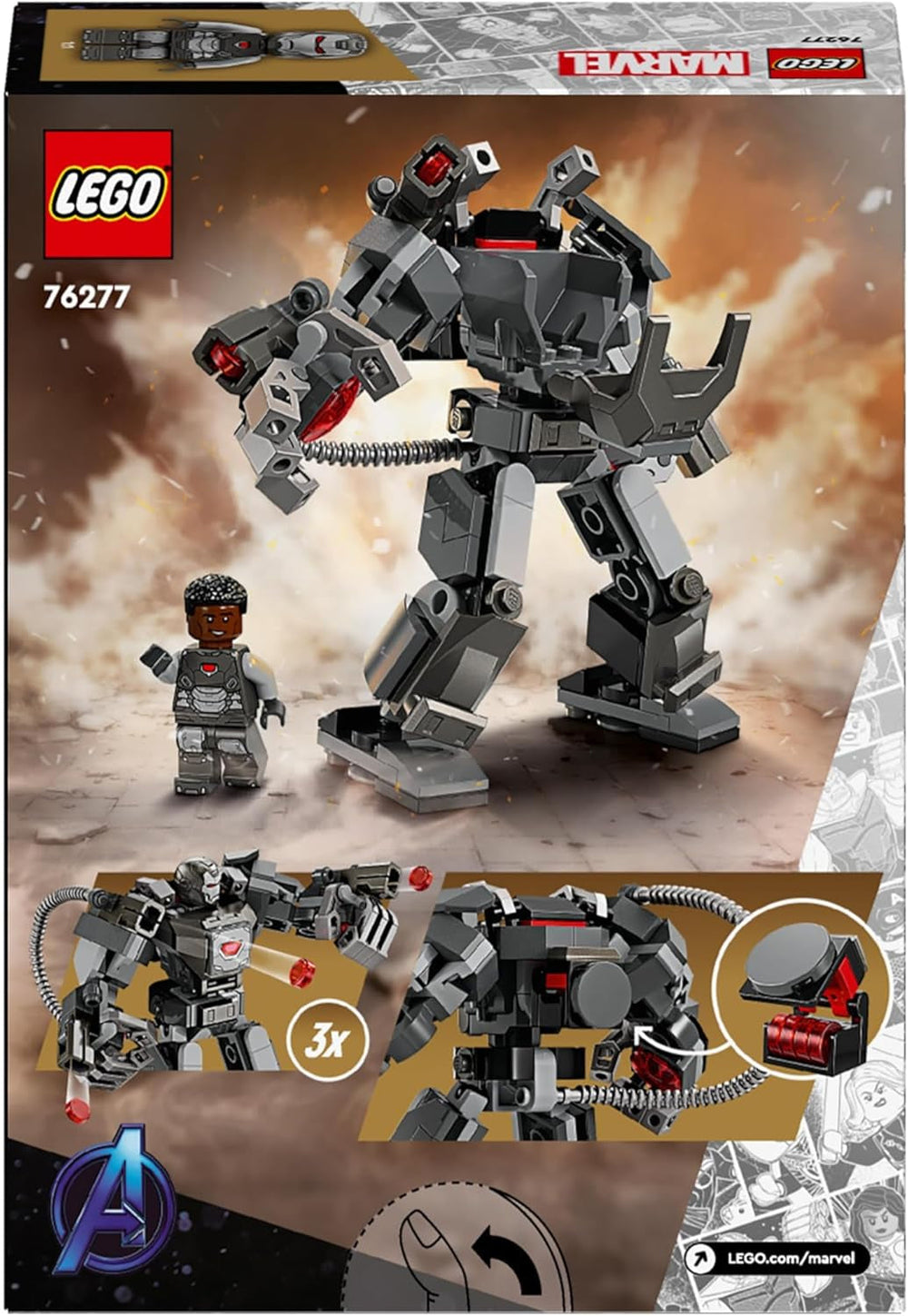 LEGO Marvel War Machine Mech 3-Shooter Super Hero Buildable Toy for Kids MCU Legendary Action Figure Gift for 6 Years Old Boys and Girls 76277 Building Sets Beuche den LEGO-Store