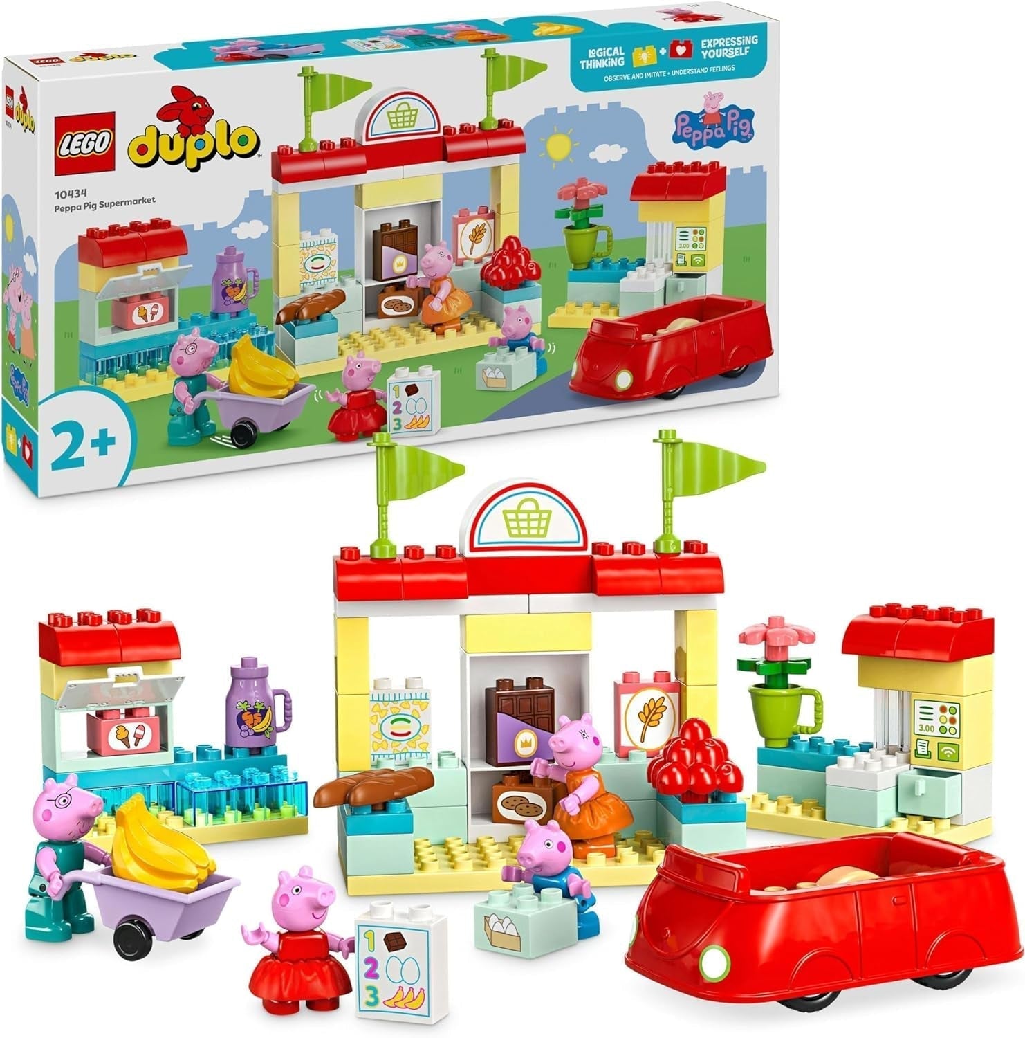 LEGO DUPLO 10434 Peppa's Supermarket: creative educational toy and playset, gift for boys and girls from 2 years old, encourages dexterity Building sets Besuche den LEGO-Store Default title