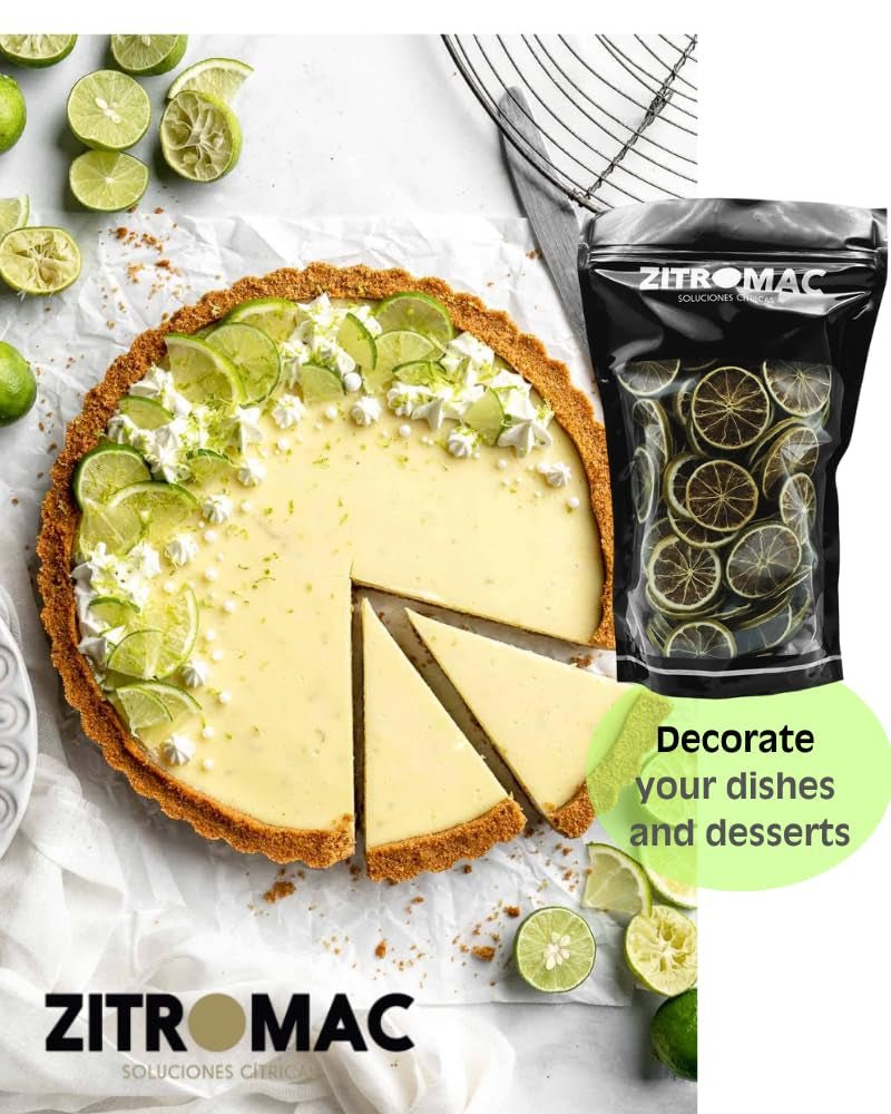 200gr Lime uscate pentru cocktail|fructe uscate pentru cocktailuri fără zahăr, decorare, coacere, Crăciun, băuturi, ceai|100% natural Felii de lime uscate pentru gin, cocktail seara Produse deshidratate Naty Shop