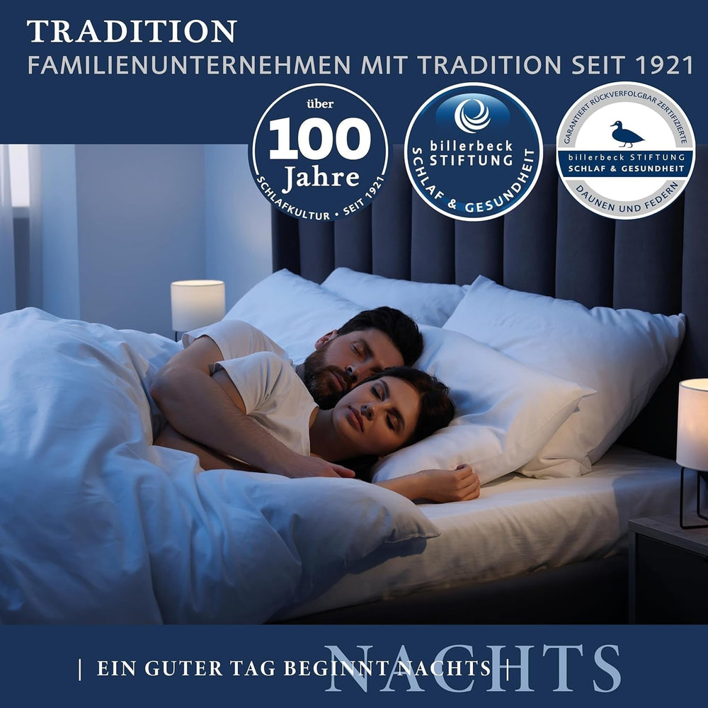 Billerbeck down comforter - E04 Gold Edition - Summer comforter - 135 X 200 Cm real down comforter - Light summer heat level Comforters and quilts Naty Shop