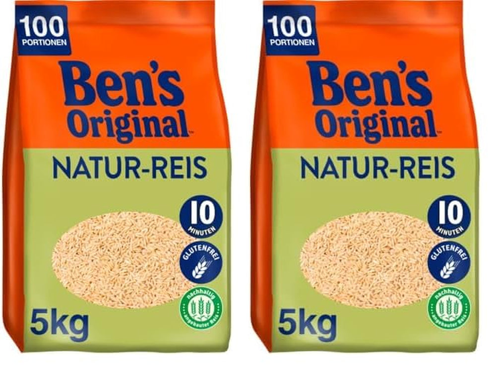 BEN'S ORIGINAL™ natural rice in a bag, 9 x 500 g