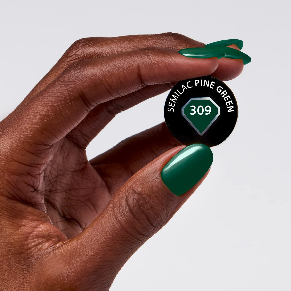 UV Nail Polish Semilac Hybrid 309 Pine Green 7ml Festive Wonder Colors Collection