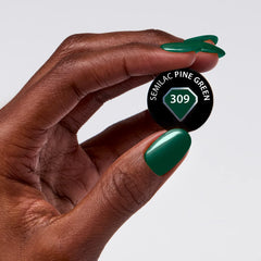 UV Nail Polish Semilac Hybrid 309 Pine Green 7ml Festive Wonder Colors Collection