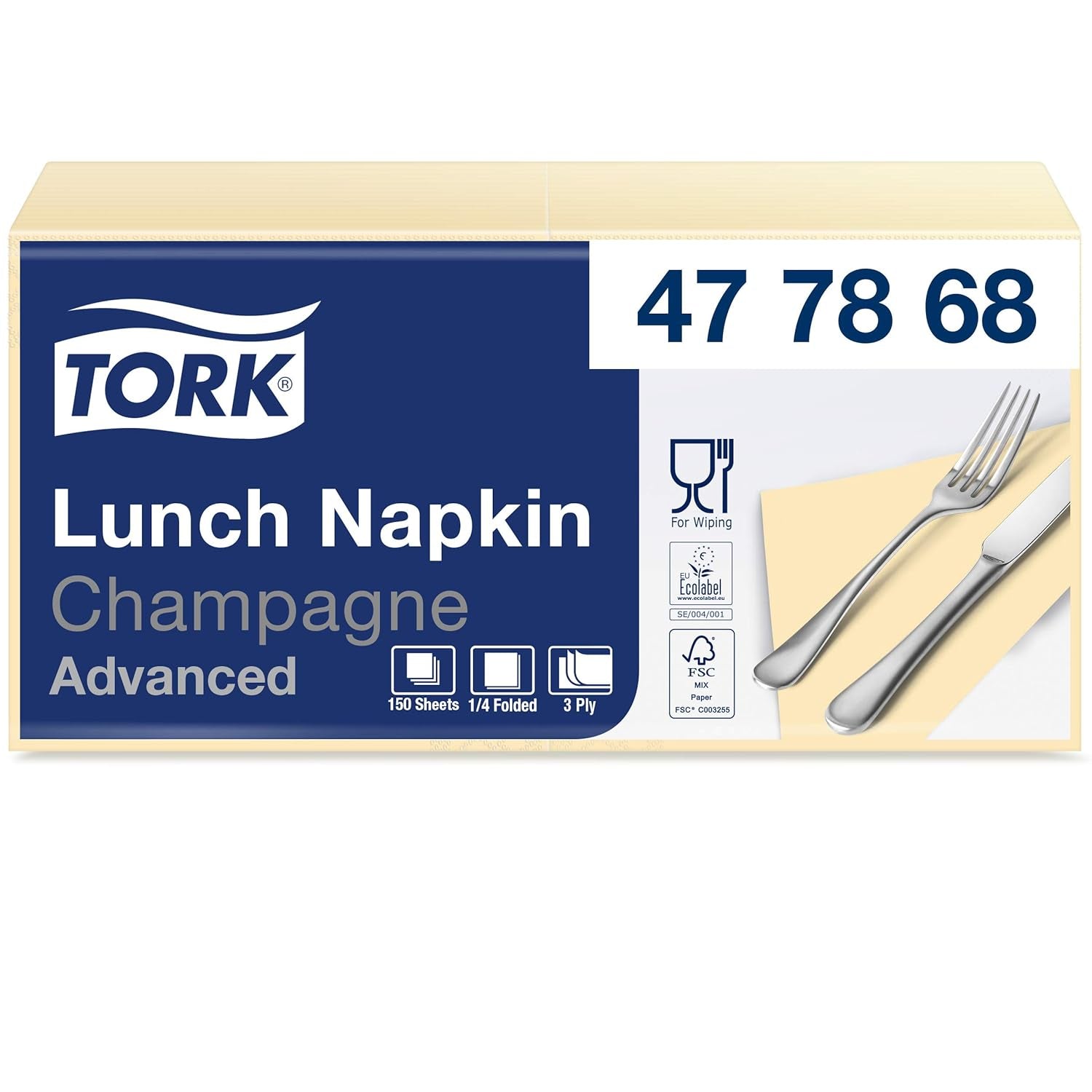 Tork 477861 Șervețele de prânz moi roșii / Șervețele de hârtie absorbante din 3 straturi de culoare roșie / Versatile / Calitate avansată / 10 X 150 (1500) șervețele / 32,6 X 33 Cm (L X l) / 1/4 pliere