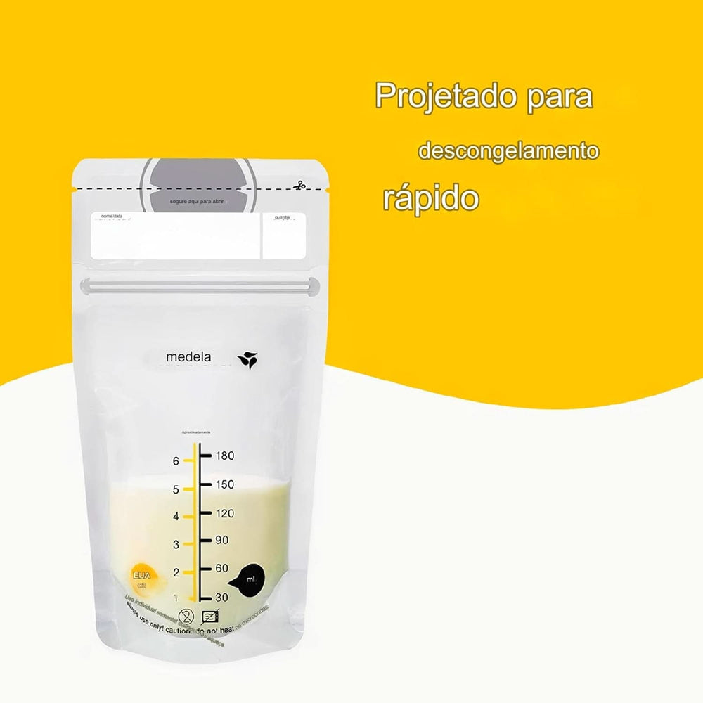 Medela breast milk storage bags 25 pcs, approx. 200 ml, white (Spanish version) Food and Breastfeeding Accessories Bebe Naty Shop