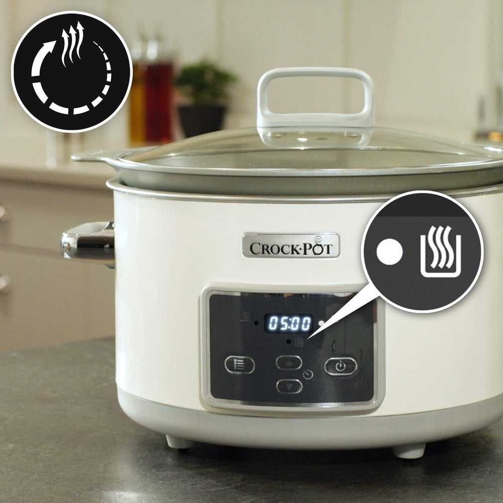 Crock-Pot Digital Slow Cooker Saute Slow Cooker with Duraceramic 5 liters, CSC026X Slow Cooker Naty Shop