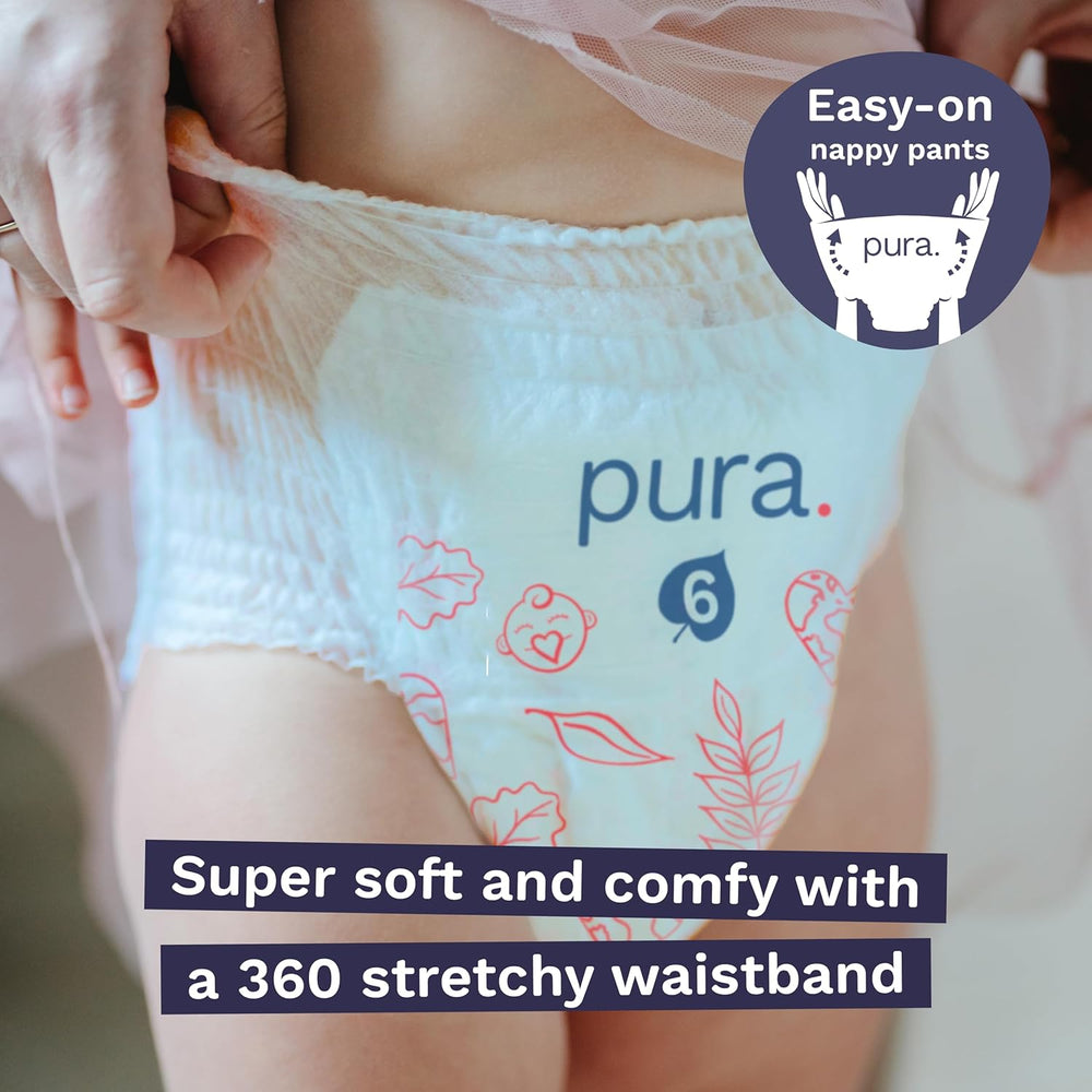 Eco-Friendly Panties, Size 7 (17kg+), 16pcs, Disposable Underwear for Sensitive and Allergic Skin, Fragrance Free, Side Draw