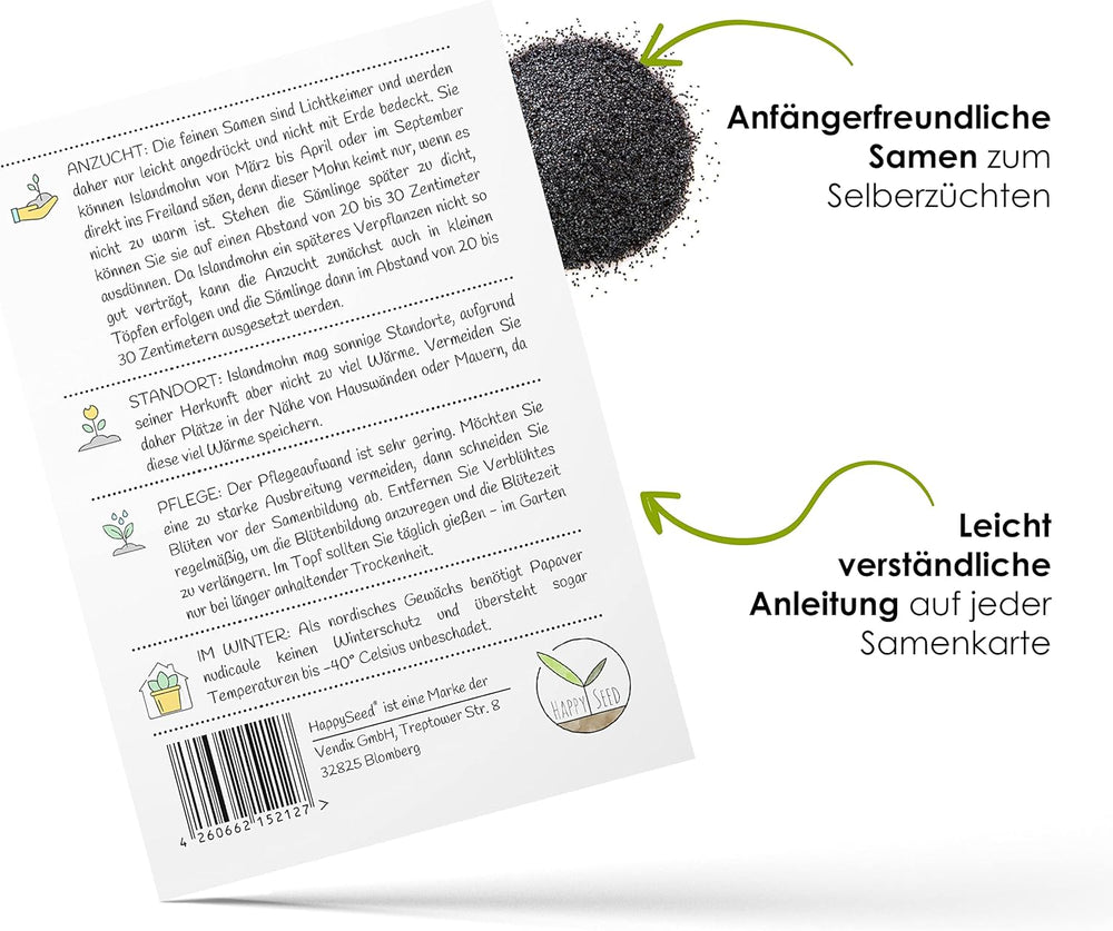 Iceland Poppy Seed Mix (Papaver nudicaule) - Beautiful flowering poppies with a long flowering period for a colorful flower meadow (Iceland Poppy)