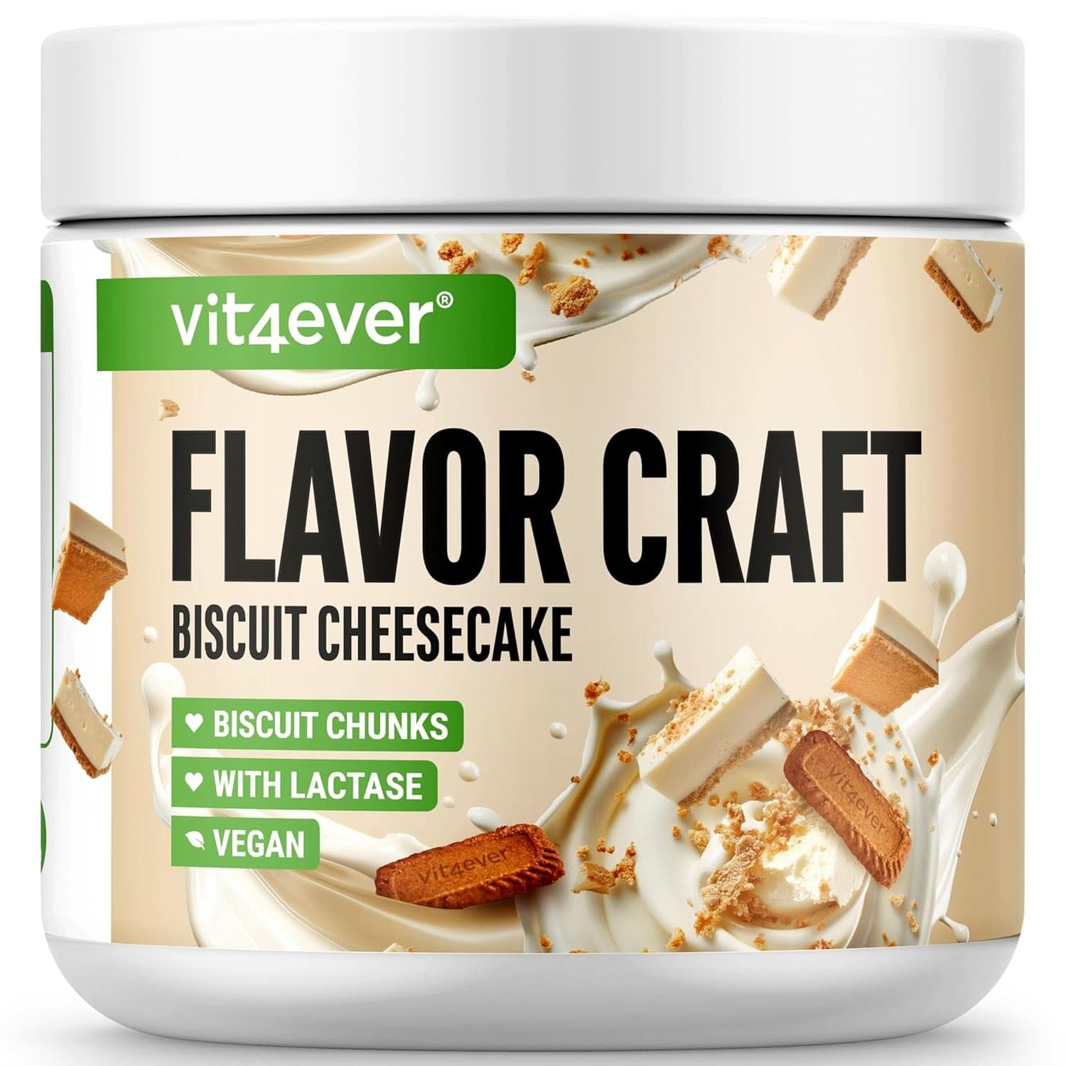 Biscuit Chessecake flavored powder with many pieces - 250 grams Arome Naty Shop Biscuit Chessecake