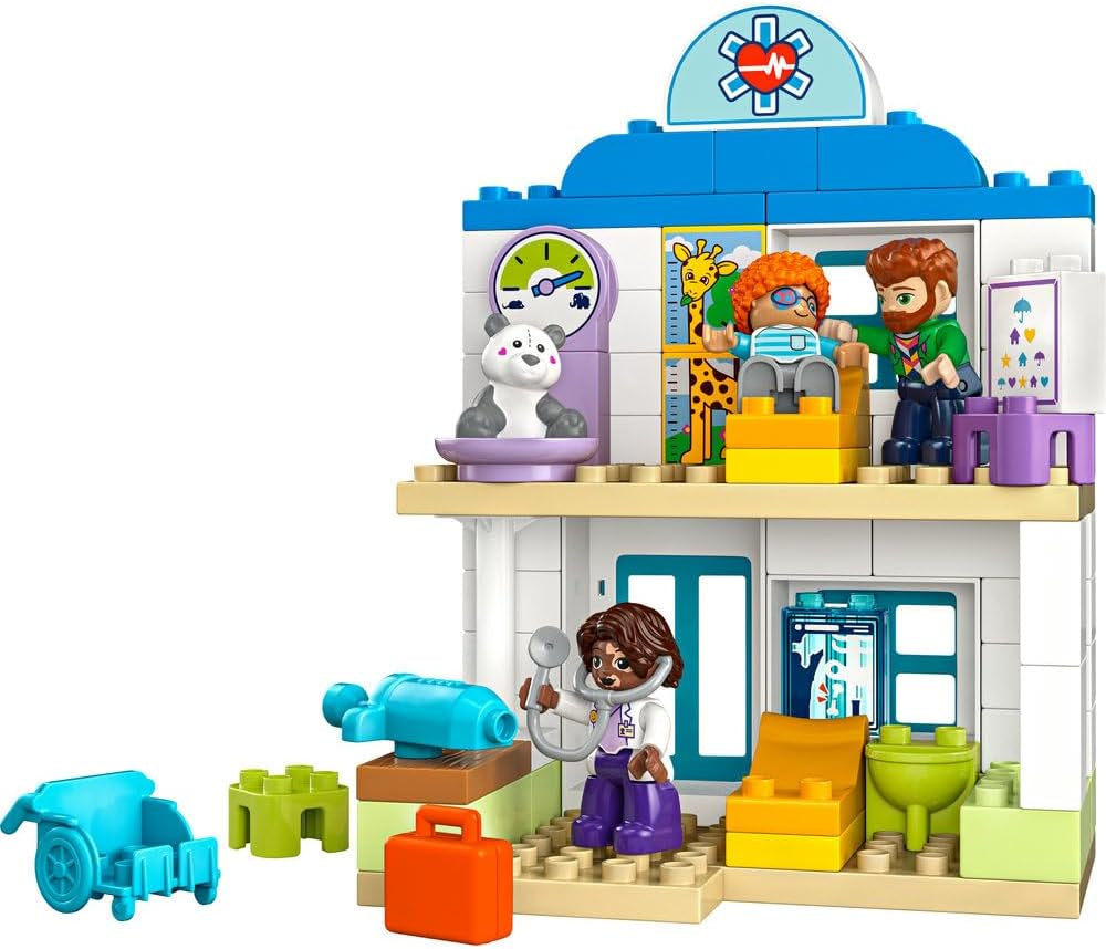 LEGO DUPLO Town First Visit to the Doctor, Building Toy, Playset to Promote Fine Motor Skills, Gift for Toddlers 2 Years Old, Educational Toy, Hospital Role Play 10449 Building Sets Besuche den LEGO-Store