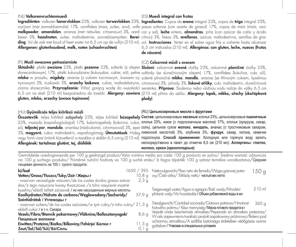 Trek'n Eat whole fruit muesli