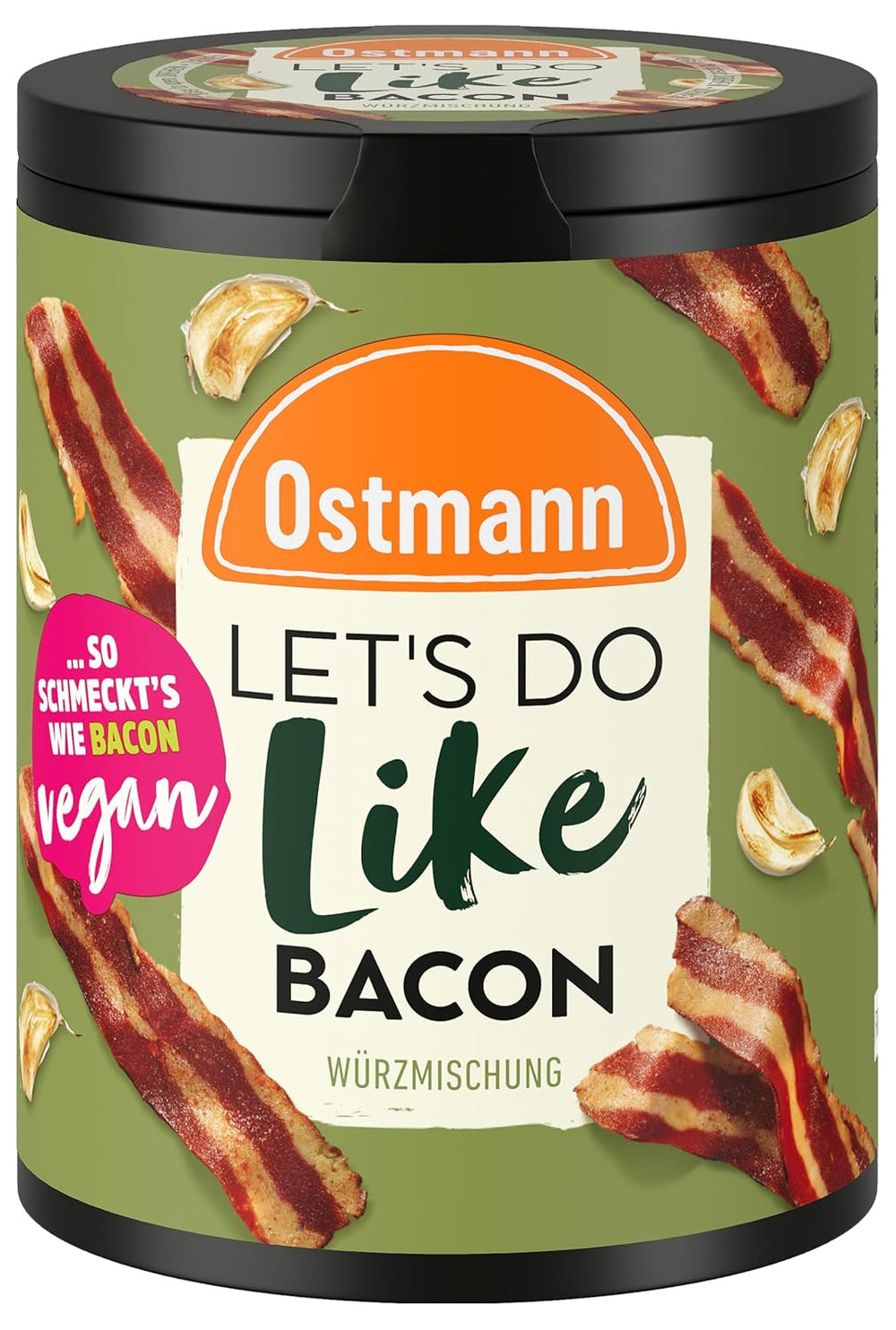 Ostmann Gewürze - Let's Do Like Bacon | Bacon-Geschmack für ungewürzte Fleischersatzprodukte | Gewürzsalz für Tofu und vegetarian/vegane Eintöpfe | 80 g in Metalldose recyclebar