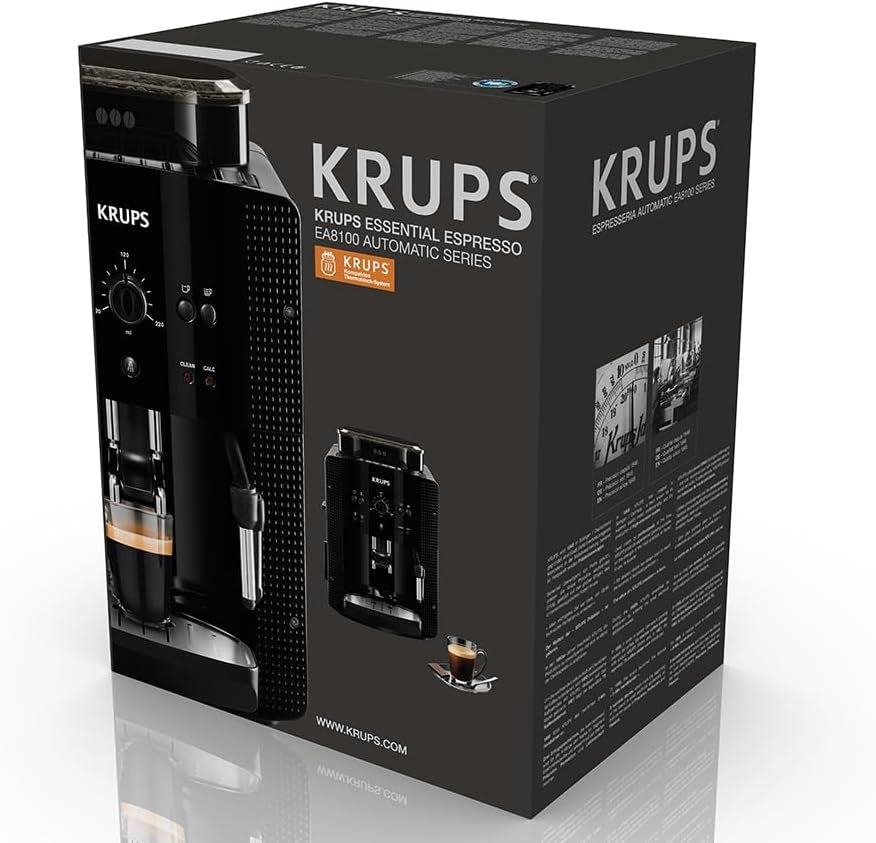 Espressor Krups Roma EA81M8 1,7 l, 3 setări de temperatură, 3 texturi de cafea măcinată, Negru