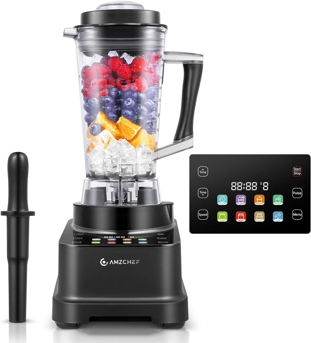 Blender AMZCHEF, 8 smart menus and 10 speeds, LCD touch screen Kitchen Naty Shop Schwarz
