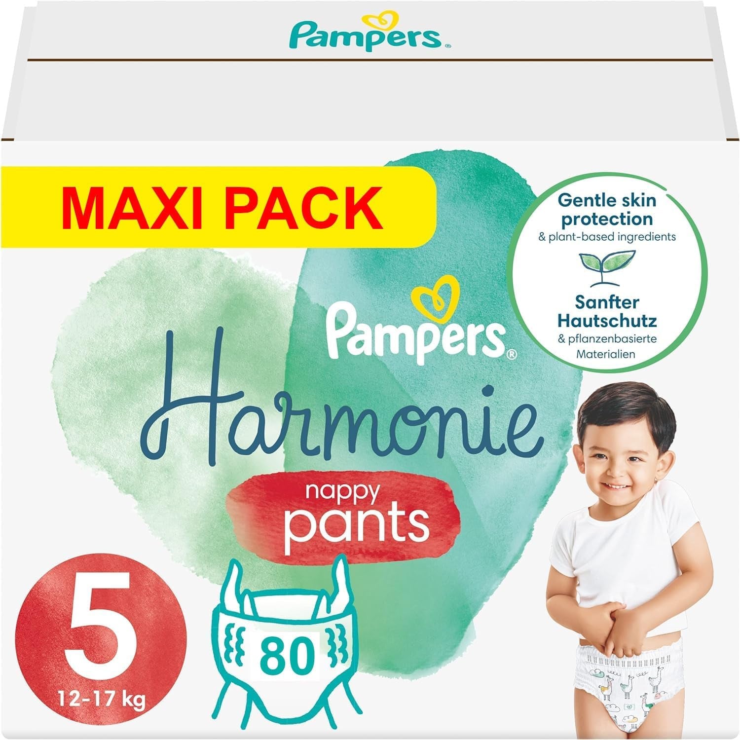 PAMPERS Harmony Pants diapers, size 5, 80 diapers (12-17 kg)
