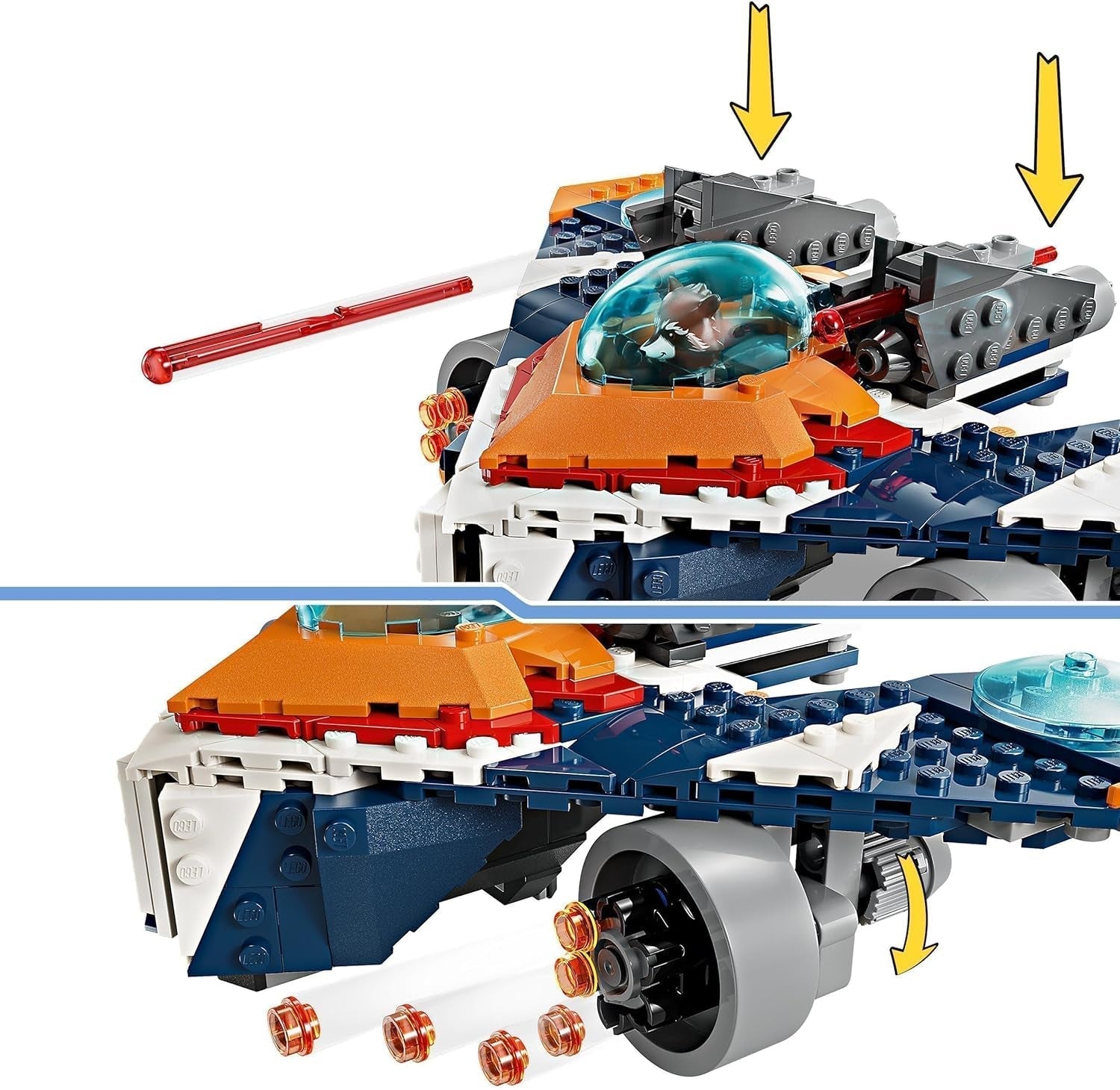 LEGO Marvel Rockets Spaceship Vs. Ronan Buildable Spaceship Set Guardians of the Galaxy Superhero Figure Toy Gift for Boys and Girls 8 Years Old 76278 Building Sets Besuche den LEGO-Store