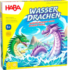 HABA Water Dragons - Dice and Strategy Game for Kids 5+ - Exciting Board Game with Dragons and Wooden Figures - Family Game for 2-4 Players - 1307133001