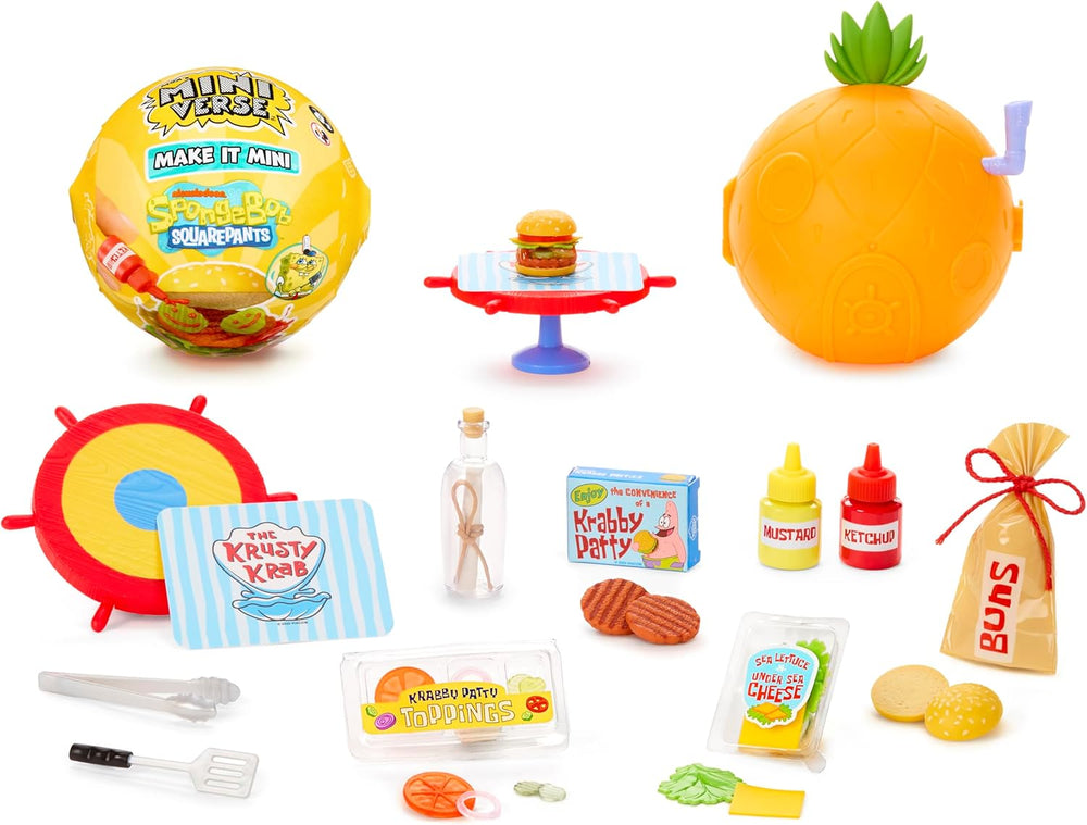 MGA's Miniverse Make It Mini Spongebob Squarepants – Mini-Sammlerstücke, Kunstharz-Bastelspiel, Nachgebildete Lebensmittel, Nicht ESSBAR, Für Sammler & Kinder ab 8