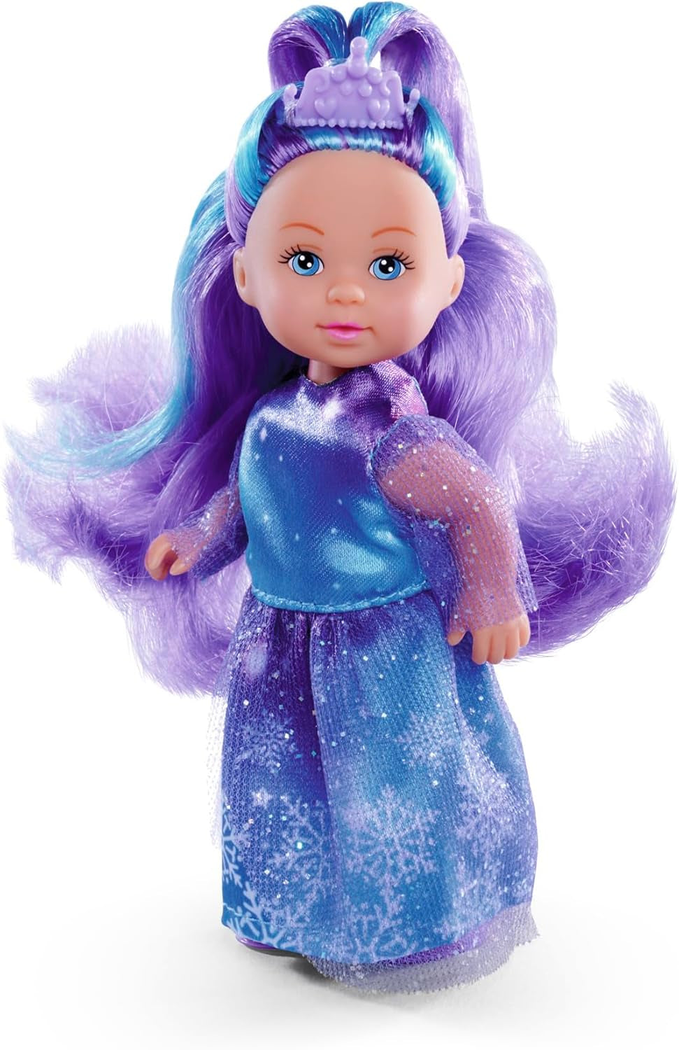 Simba Evi Prințesa Fantezie a Dragostei, păpușă într-o rochie de basm cu un unicorn strălucitor, păpușă de joacă de 12 cm, vârste 3+
