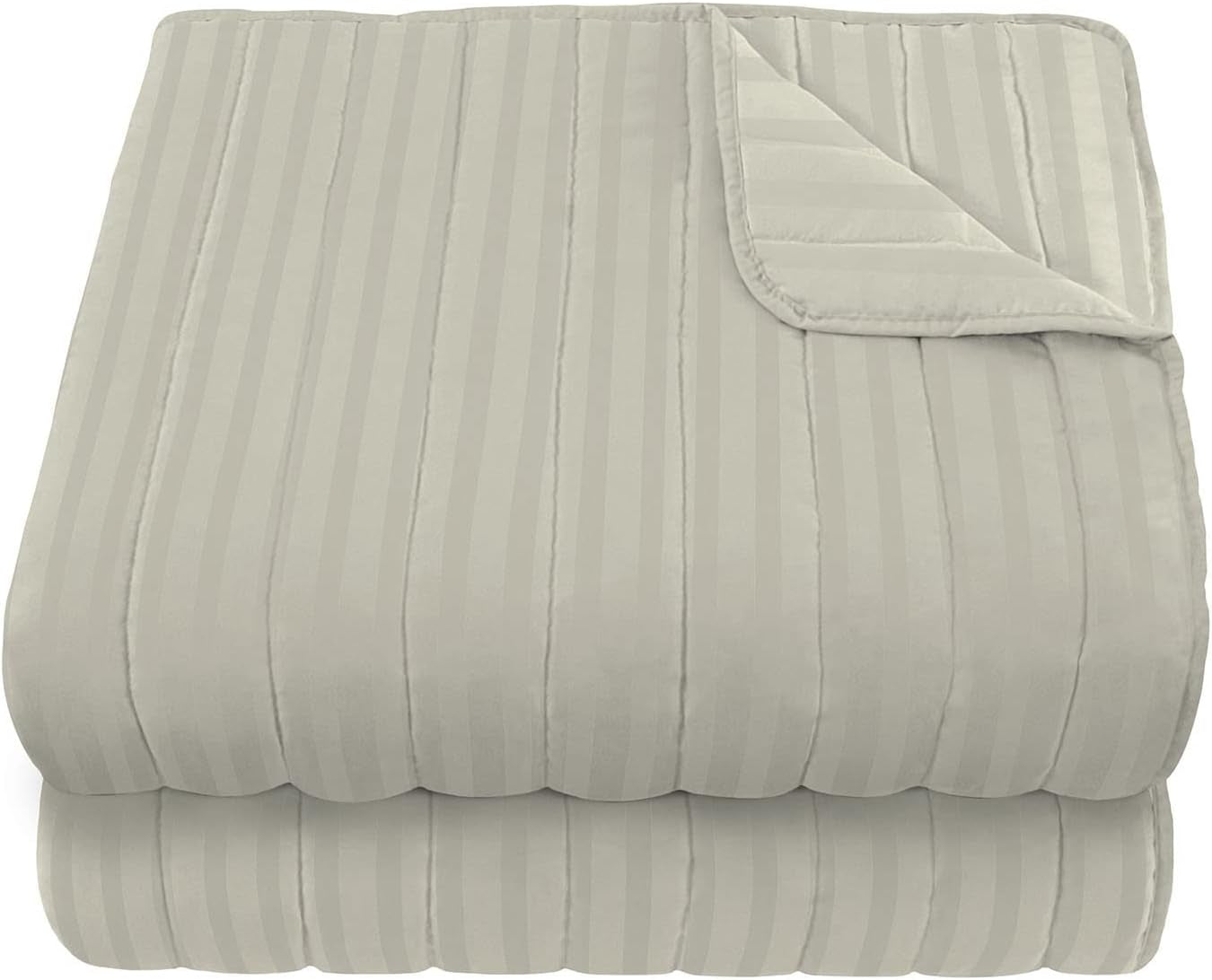 Summer quilt Satin Stripes, polyester, cream, 260X250 Cm Duvets and quilts Naty Shop