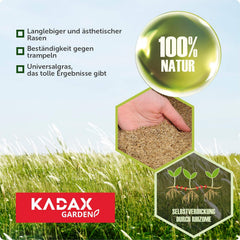 KADAX Ziergras, 200 M², Ziergrassaatgut, Grassaatgut, Rasenmischung, Grassamen, Rasensaat, Wirksames Saatgut, Rasensaatmischung, Gras, Saatgutmischung (5 Kg)