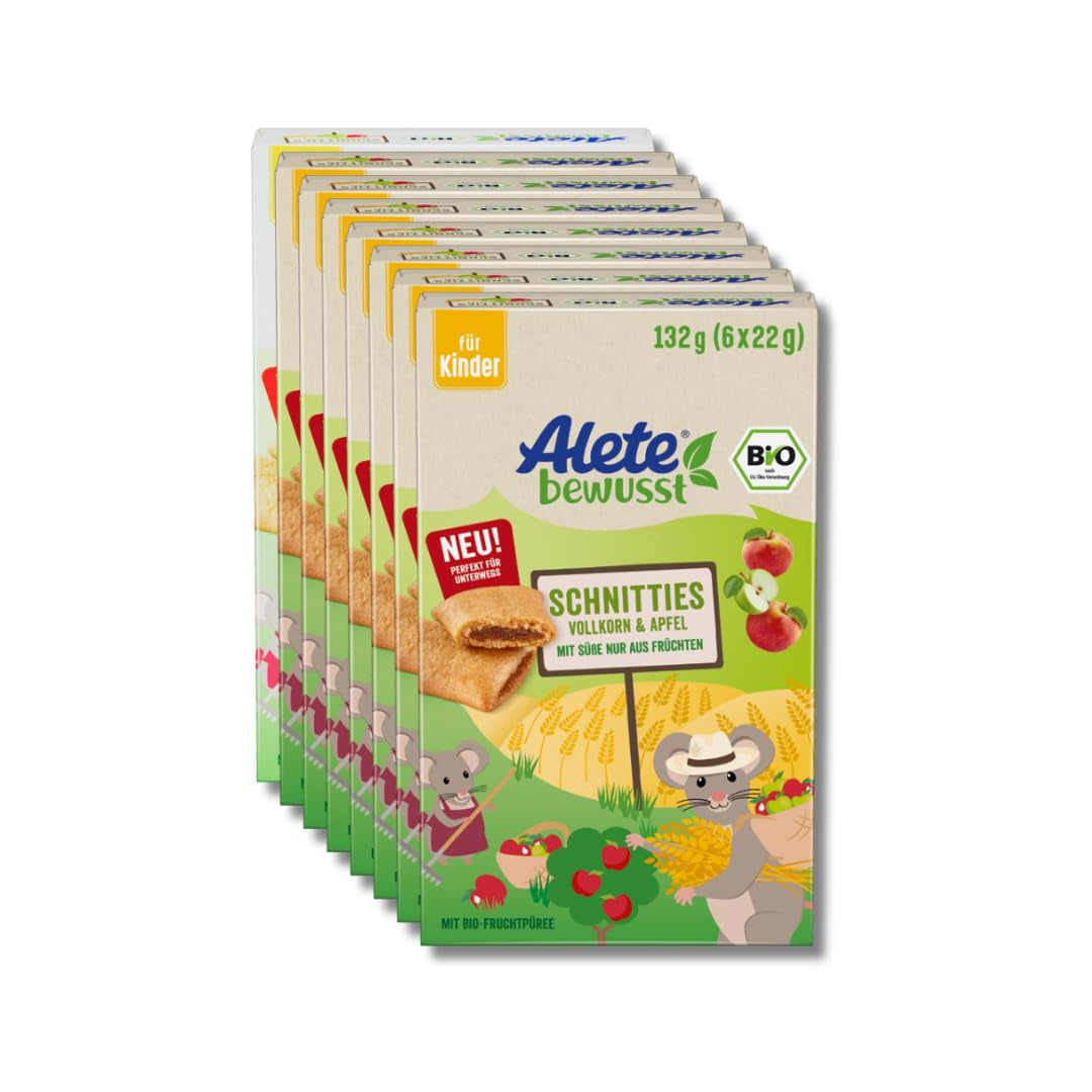 Alete Whole Grain Apple Sliced ​​Organic Pies 8 x 132g