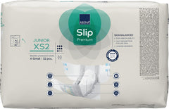 Premium Junior Slip Diapers, Eco-labelled, Enhanced Leak Protection, Safe & Comfortable Baby Diapers - Size 7/XS2, Waist Circumference 40-60cm, Ages 5-15 Years, 1 x 32 Pack